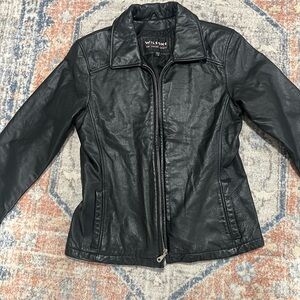 Vintage Y2K Wilson’s Leather Women's Black Jacket medium